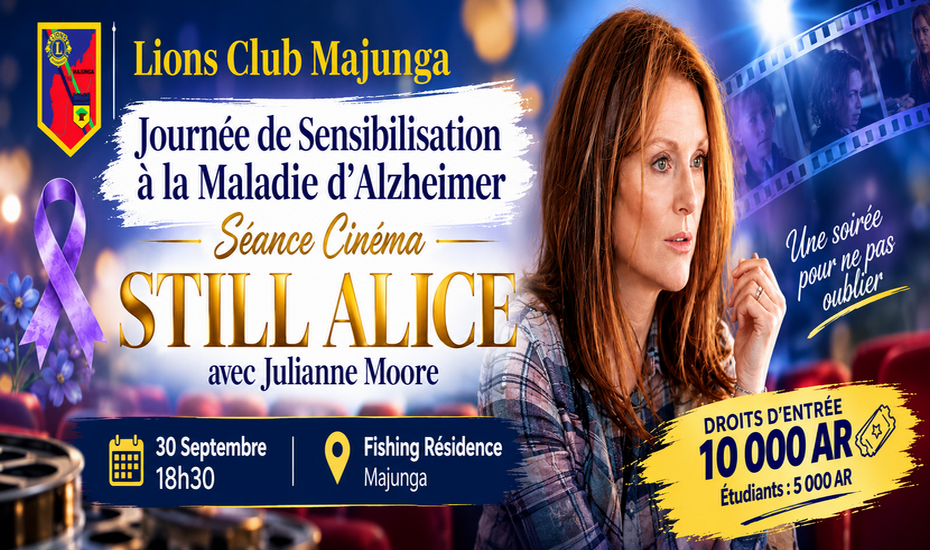 Rendez-vous ce soir : Lions Club Majunga uni face à la maladie d'Alzheimer