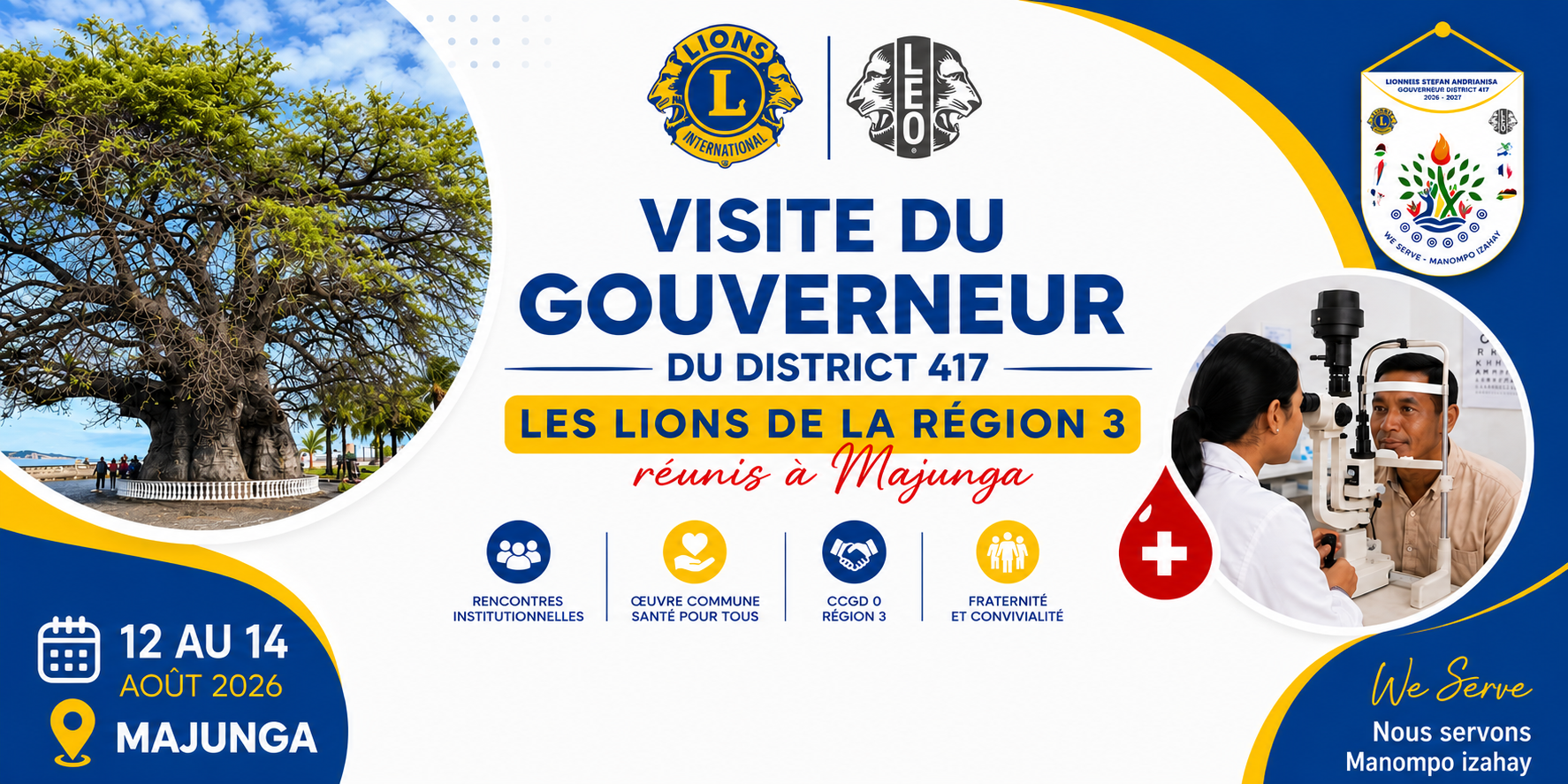 🦁 Visite du Gouverneur du District 417 : les Lions de la Région 3 réunis à Majunga 🦁
