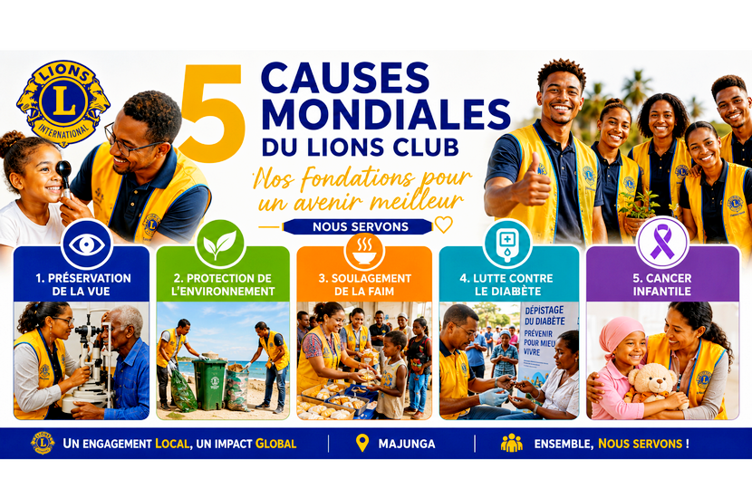 5 causes mondiales du Lions Club : Nos fondations pour un avenir meilleur pour la communauté
