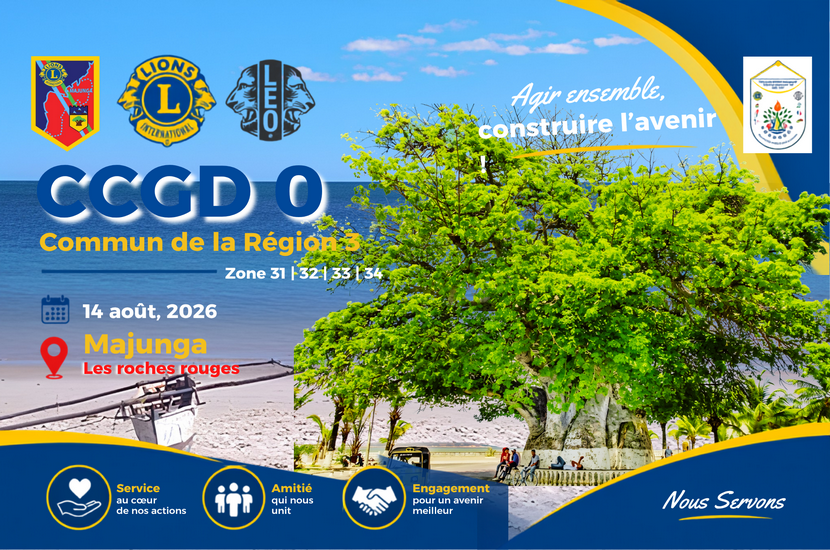 CCGD 0 – Commun de la Région 3 : Rendez-vous à Majunga le 14 août 2026
